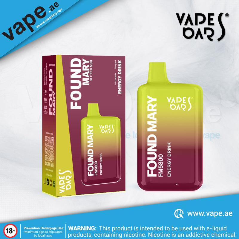 Energy Drink 20mg 5800 Puffs by Vapes Bars Found Mary