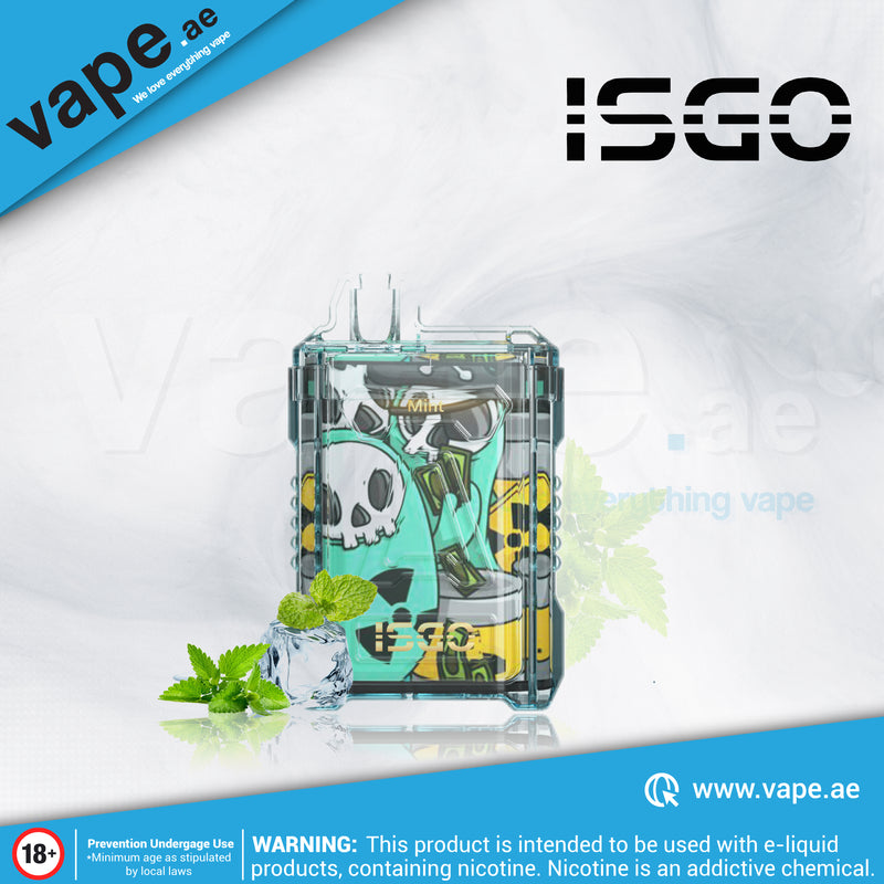 Mint 50mg 6000 Puffs by Isgo Drum Box