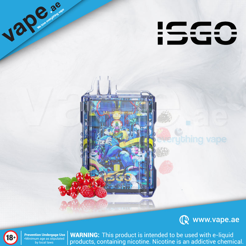 Mixed Berries 50mg 6000 Puffs by Isgo Drum Box