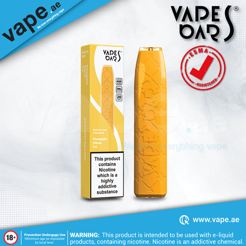 Pineapple Citrus Ice 20mg 600 Puffs by Vapes Bars Angel